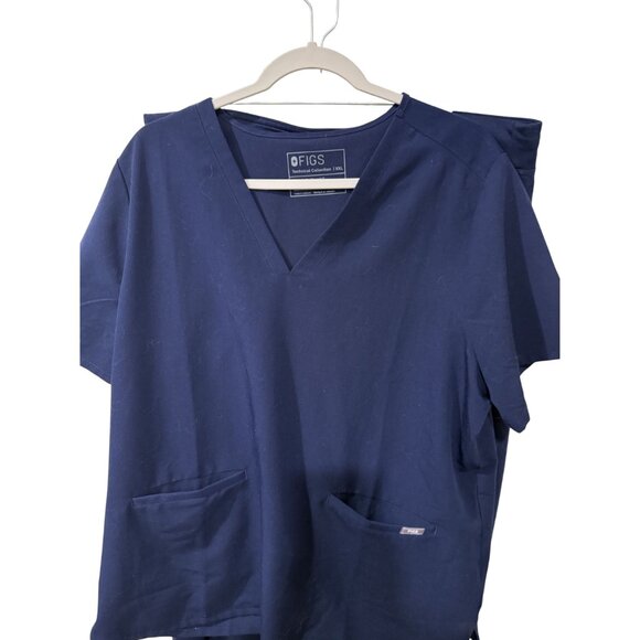 Figs Technical Collection Navy Blue Scrub Set V-Neck Top XXL & Kade Cargo XL - Picture 2 of 11